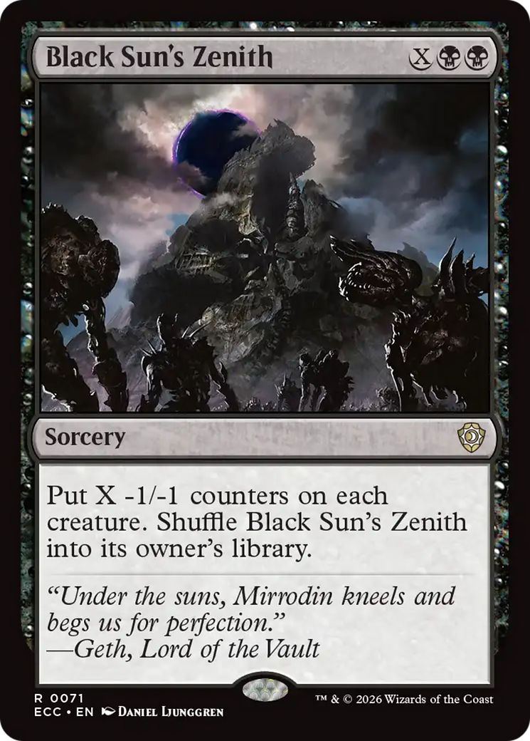 Black Sun's Zenith [Lorwyn Eclipsed Commander] | Exor Games Bridgewater