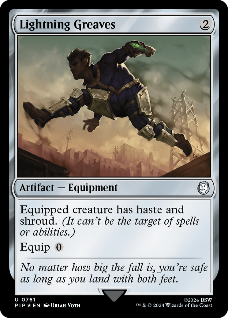 Lightning Greaves (Surge Foil) [Fallout] | Exor Games Bridgewater