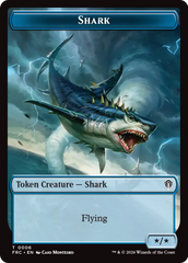 Soldier // Shark Double-Sided Token [Reality Fracture Commander Tokens] | Exor Games Bridgewater