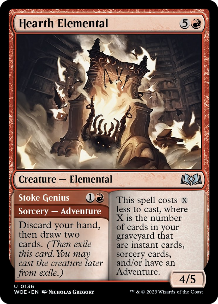 Hearth Elemental // Stoke Genius [Wilds of Eldraine] | Exor Games Bridgewater