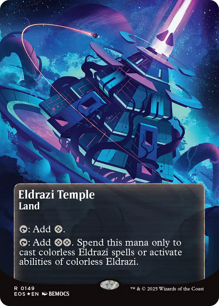 Eldrazi Temple (0149) (Borderless) (Galaxy Foil) [Edge of Eternities: Stellar Sights] | Exor Games Bridgewater