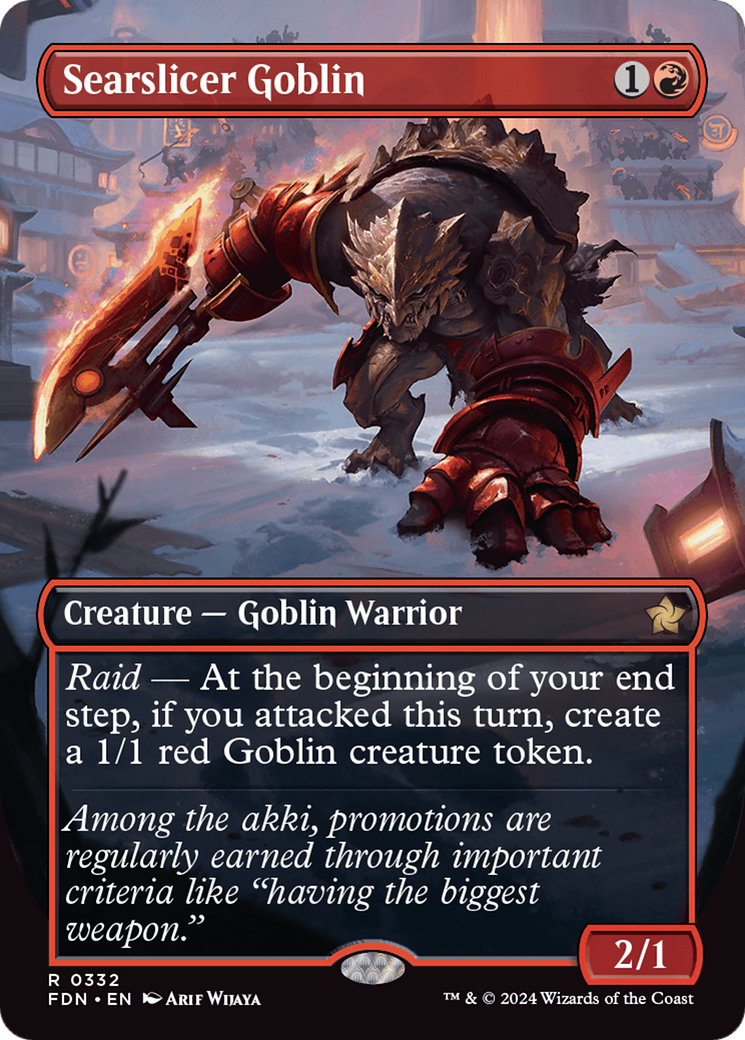 Searslicer Goblin (Borderless) [Foundations] | Exor Games Bridgewater