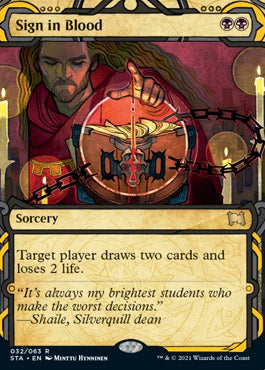 Sign in Blood (Foil Etched) [Strixhaven: Mystical Archive] | Exor Games Bridgewater