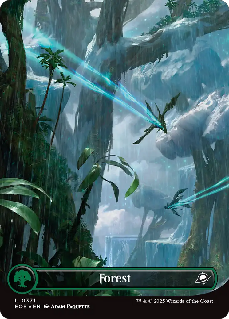 Forest (0371) (Borderless) (Galaxy Foil) [Edge of Eternities] | Exor Games Bridgewater