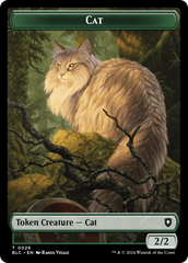 Elemental // Cat Double-Sided Token [Bloomburrow Commander Tokens] | Exor Games Bridgewater