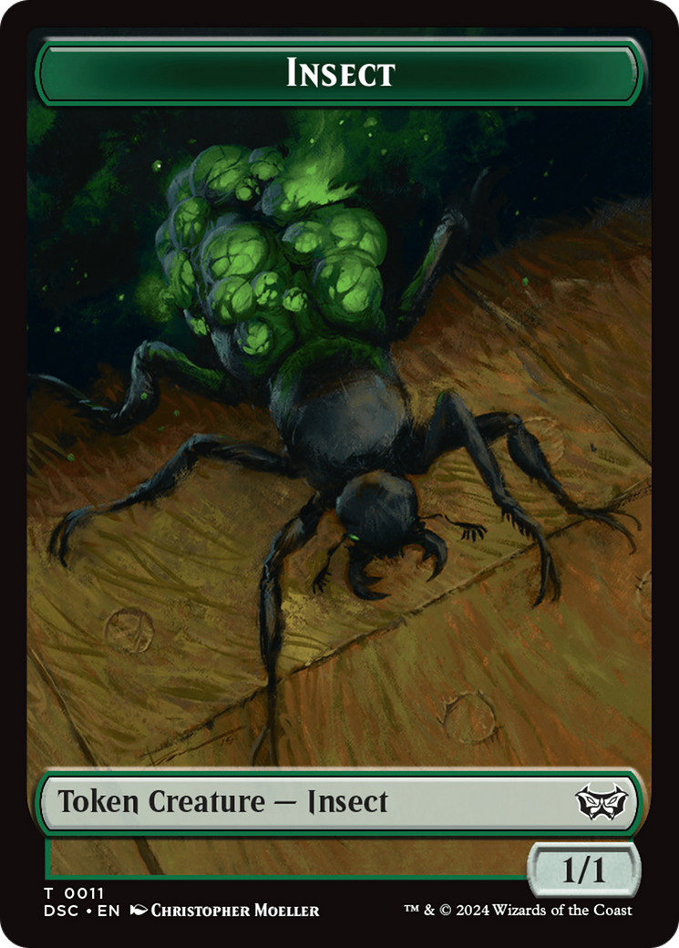 Insect (0011) // Shapeshifter Double-Sided Token [Duskmourn: House of Horror Commander Tokens] | Exor Games Bridgewater