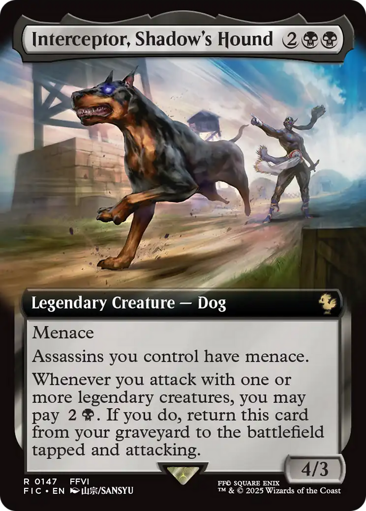 Interceptor, Shadow's Hound (Extended Art) [FINAL FANTASY Commander] | Exor Games Bridgewater