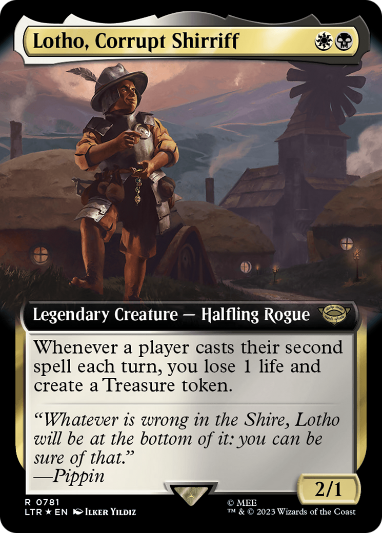 Lotho, Corrupt Shirriff (Extended Art) (Surge Foil) [The Lord of the Rings: Tales of Middle-Earth] | Exor Games Bridgewater