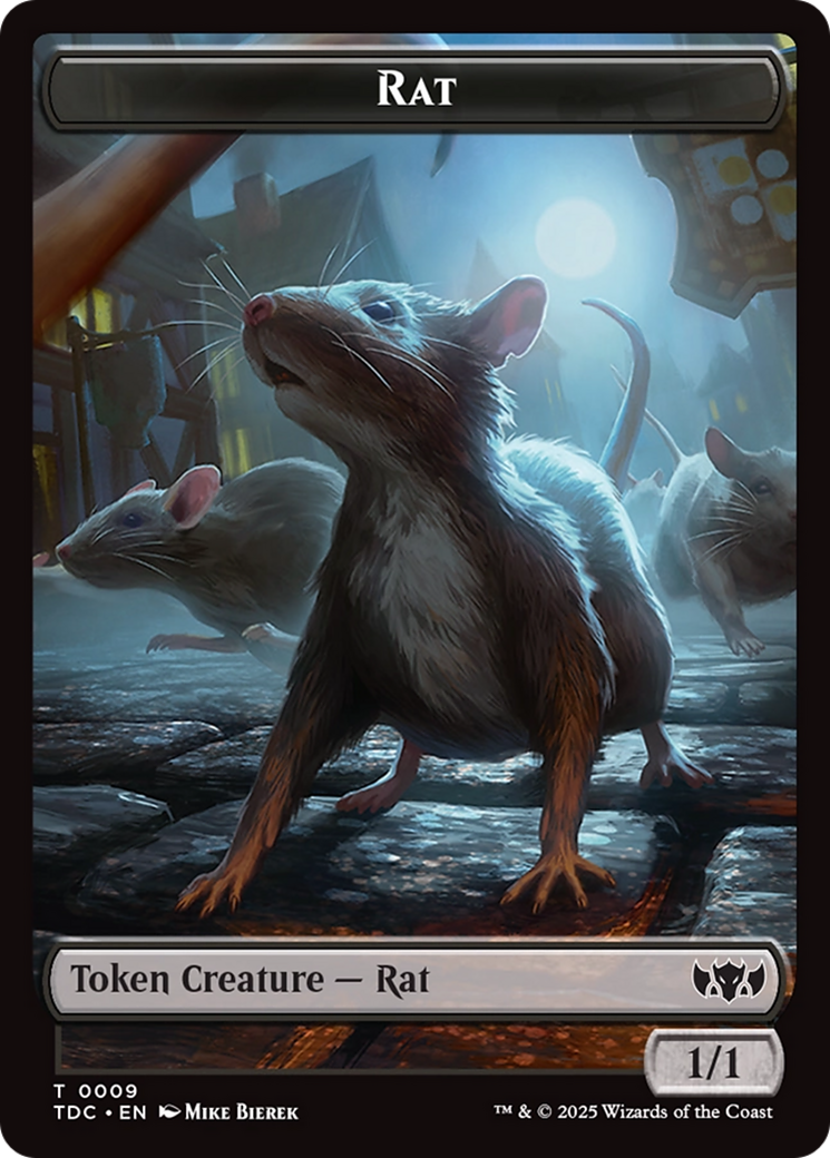 Human // Rat Double-Sided Token [Tarkir: Dragonstorm Commander Tokens] | Exor Games Bridgewater