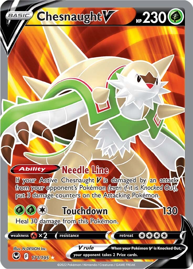 Chesnaught V (171/195) [Sword & Shield: Silver Tempest] | Exor Games Bridgewater