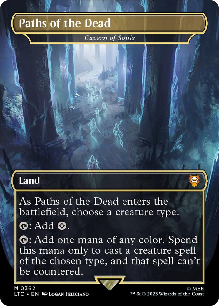Paths of the Dead - Cavern of Souls (Borderless) (Surge Foil Realms and Relics) [The Lord of the Rings: Tales of Middle-Earth Commander] | Exor Games Bridgewater