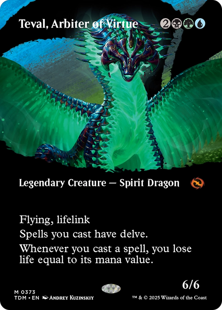 Teval, Arbiter of Virtue (Borderless) [Tarkir: Dragonstorm] | Exor Games Bridgewater