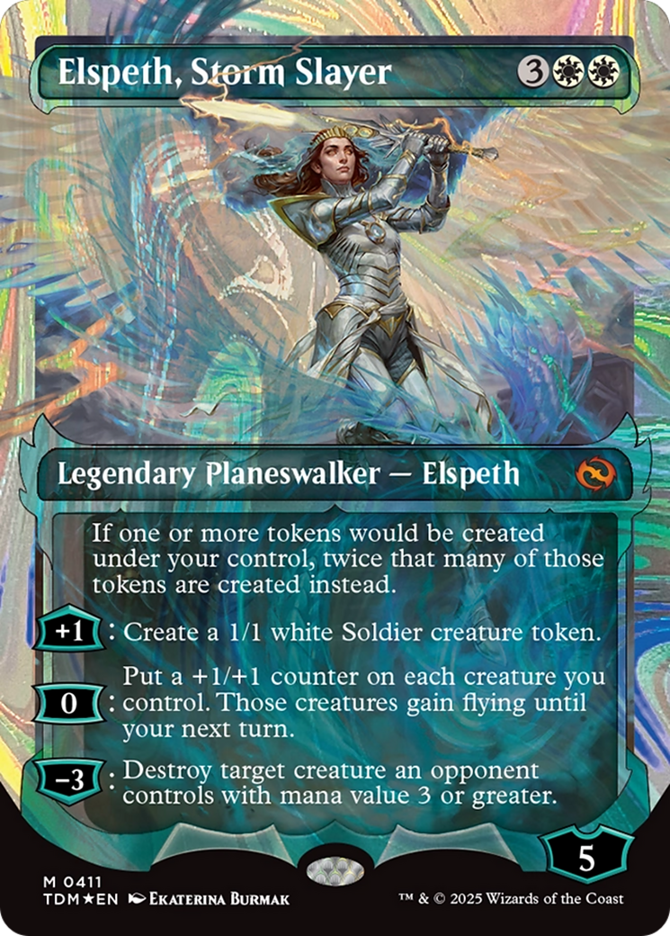 Elspeth, Storm Slayer (Showcase) (Halo Foil) [Tarkir: Dragonstorm] | Exor Games Bridgewater