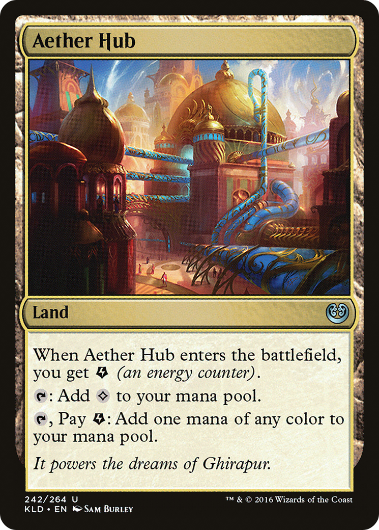 Aether Hub (Ripple Foil) [Modern Horizons 3 Commander] | Exor Games Bridgewater