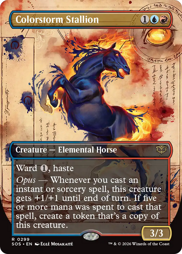 Colorstorm Stallion (Borderless) [Secrets of Strixhaven] | Exor Games Bridgewater