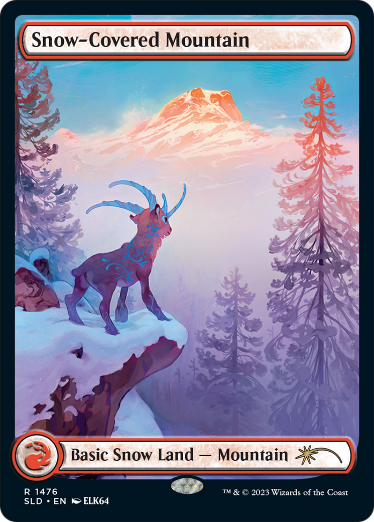 Snow-Covered Mountain (1476) (Rainbow Foil) [Secret Lair Drop Series] | Exor Games Bridgewater