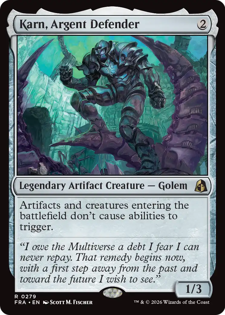 Karn, Argent Defender [Reality Fracture] | Exor Games Bridgewater