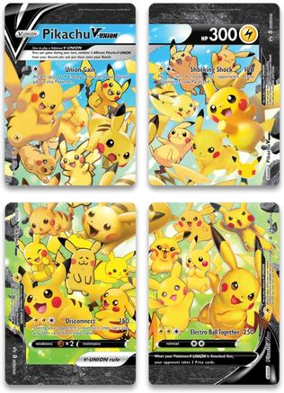 Pikachu V-UNION (Set of 4) [Sword & Shield: Black Star Promos] | Exor Games Bridgewater