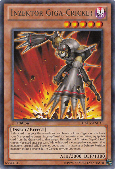 Inzektor Giga-Cricket [GAOV-EN031] Rare | Exor Games Bridgewater