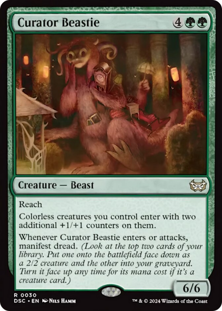 Curator Beastie (Extended Art) [Duskmourn: House of Horror Commander] | Exor Games Bridgewater