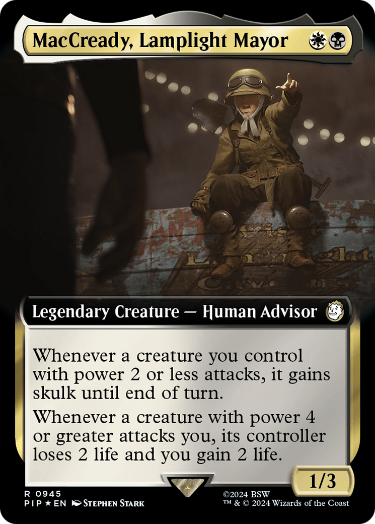 MacCready, Lamplight Mayor (Extended Art) (Surge Foil) [Fallout] | Exor Games Bridgewater