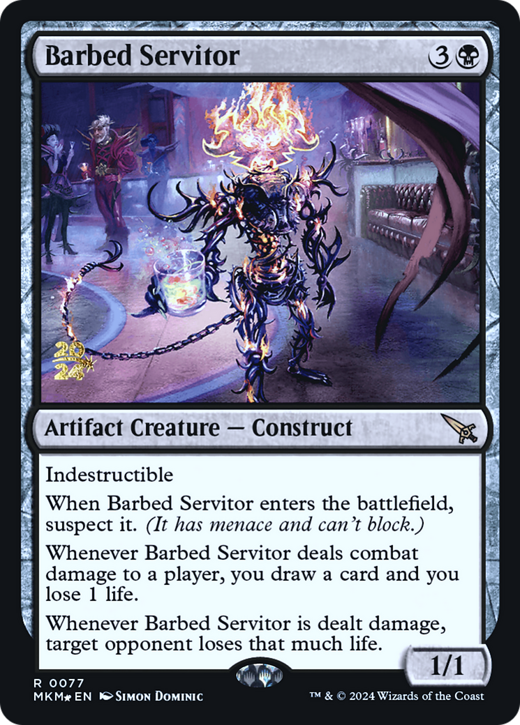 Barbed Servitor [Murders at Karlov Manor Prerelease Promos] | Exor Games Bridgewater