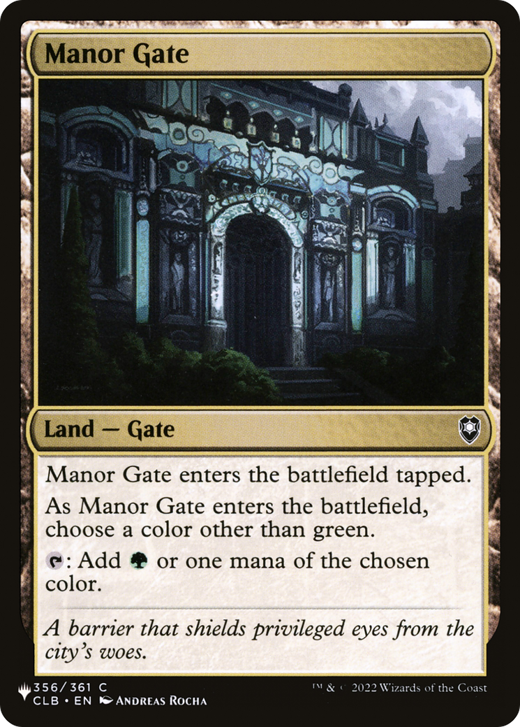 Manor Gate [The List] | Exor Games Bridgewater