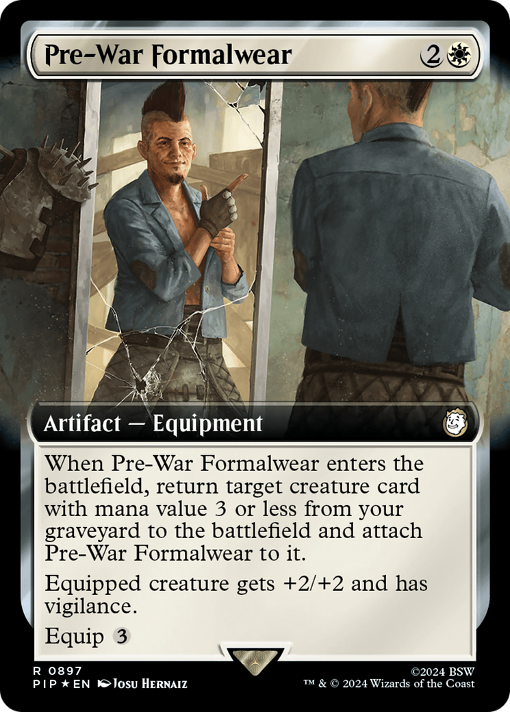 Pre-War Formalwear (Extended Art) (Surge Foil) [Fallout] | Exor Games Bridgewater