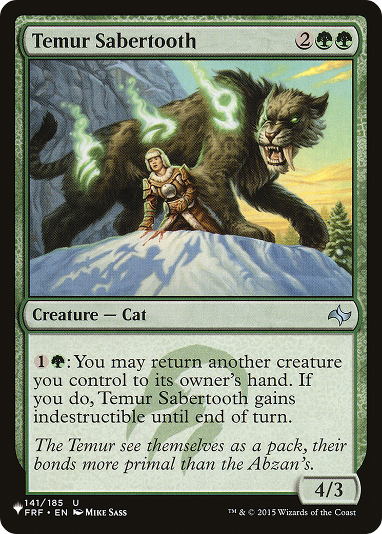 Temur Sabertooth [The List] | Exor Games Bridgewater