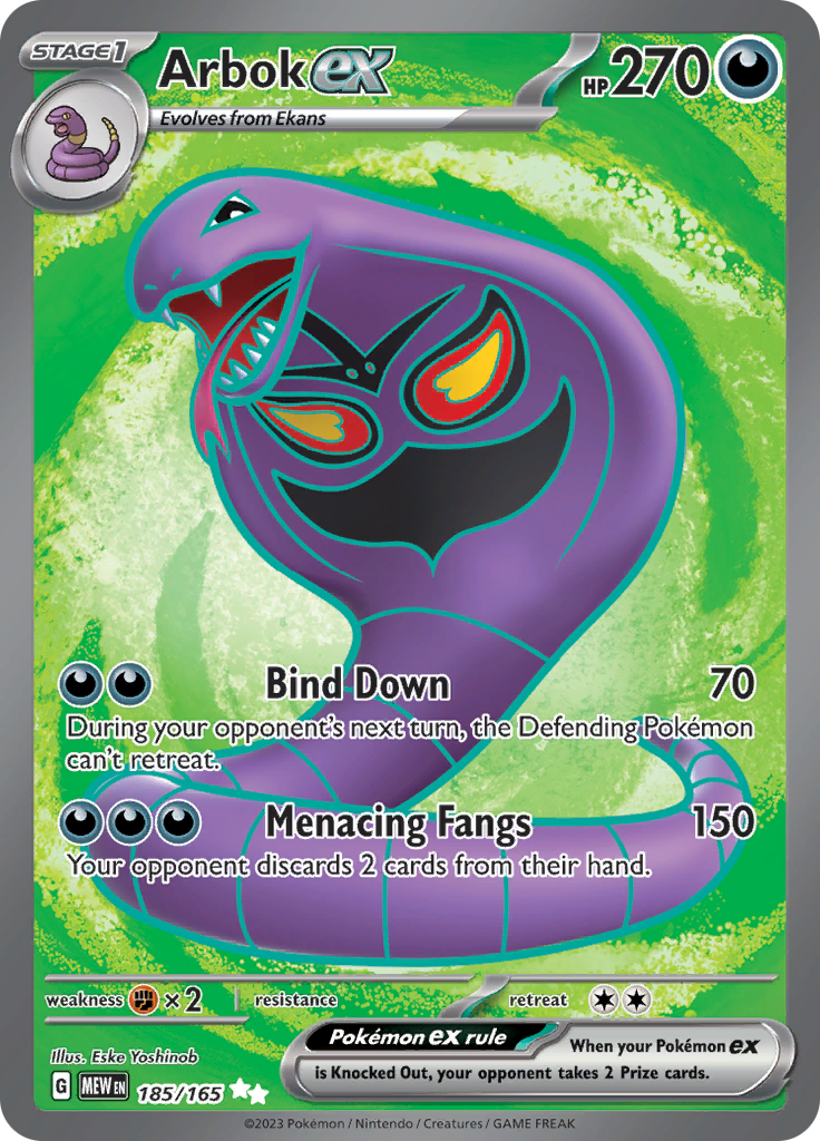 Arbok ex (185/165) [Scarlet & Violet: 151] | Exor Games Bridgewater