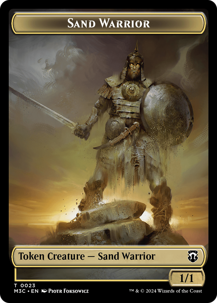 Marit Lage (Ripple Foil) // Sand Warrior Double-Sided Token [Modern Horizons 3 Commander Tokens] | Exor Games Bridgewater