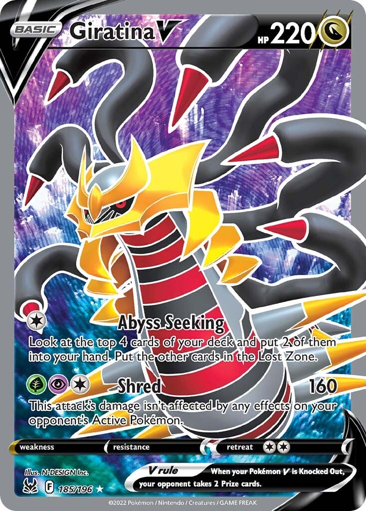 Giratina V (185/196) [Sword & Shield: Lost Origin] | Exor Games Bridgewater