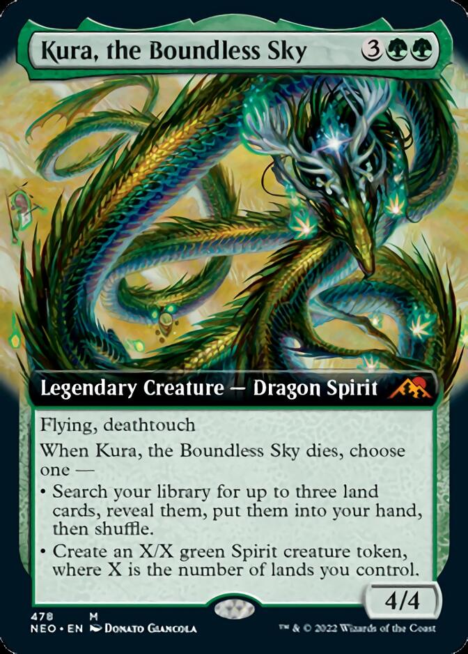 Kura, the Boundless Sky (Extended Art) [Kamigawa: Neon Dynasty] | Exor Games Bridgewater