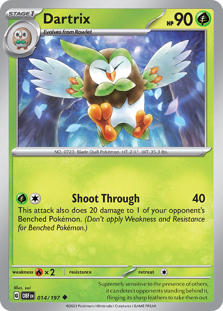 Dartrix (014/197) [Scarlet & Violet: Obsidian Flames] | Exor Games Bridgewater