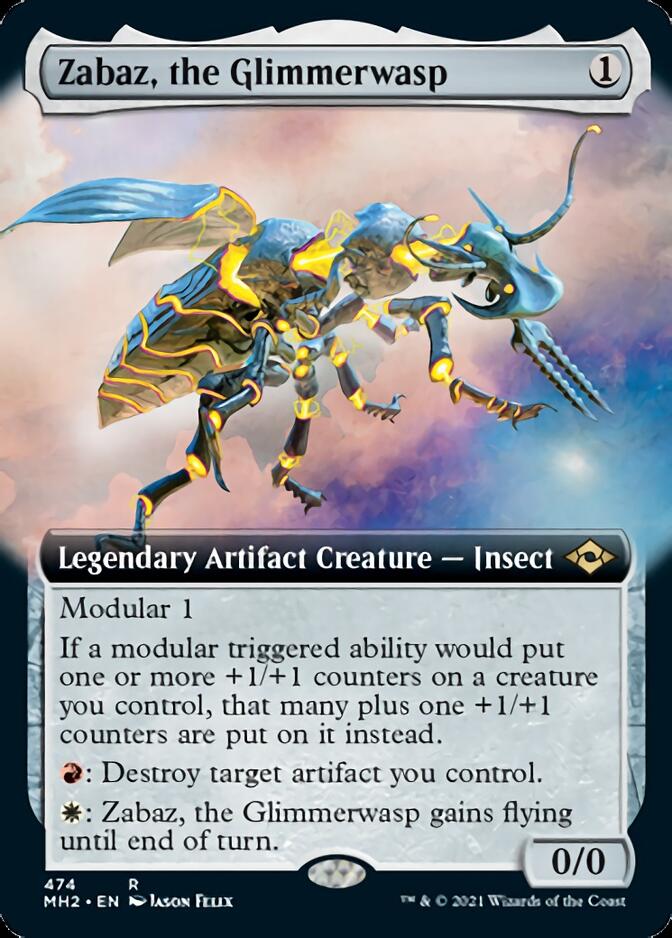 Zabaz, the Glimmerwasp (Extended Art) [Modern Horizons 2] | Exor Games Bridgewater