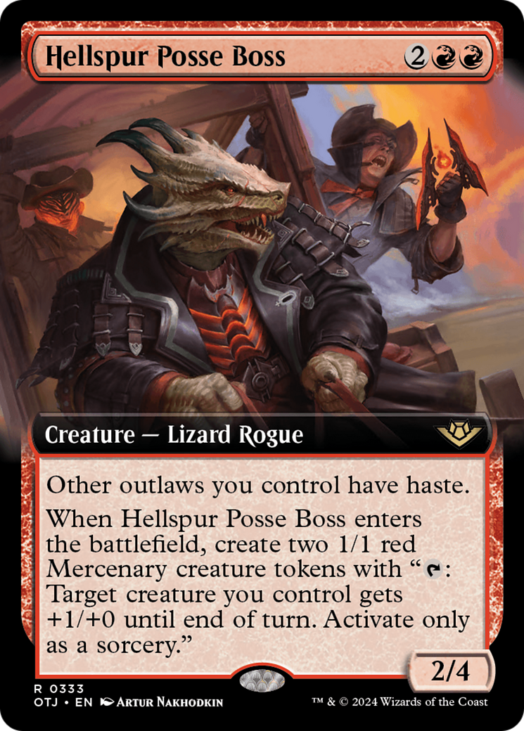 Hellspur Posse Boss (Extended Art) [Outlaws of Thunder Junction] | Exor Games Bridgewater