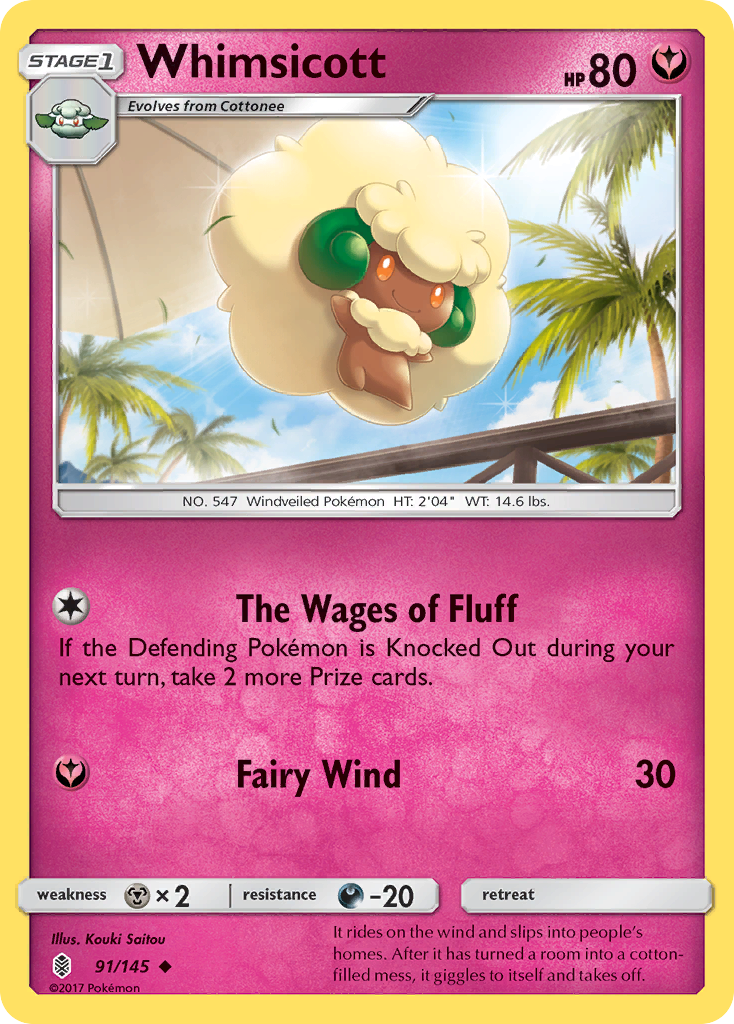 Whimsicott (91/145) [Sun & Moon: Guardians Rising] | Exor Games Bridgewater