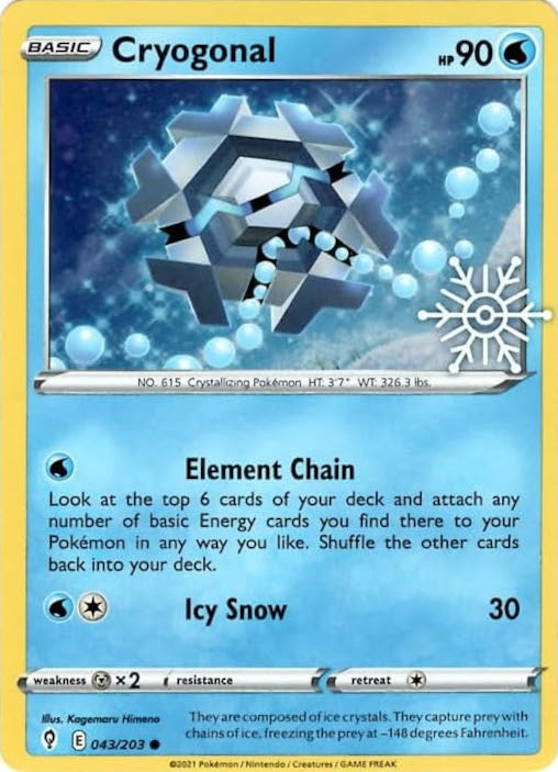 Cryogonal (043/203) (Holiday Calendar) [Sword & Shield: Evolving Skies] | Exor Games Bridgewater