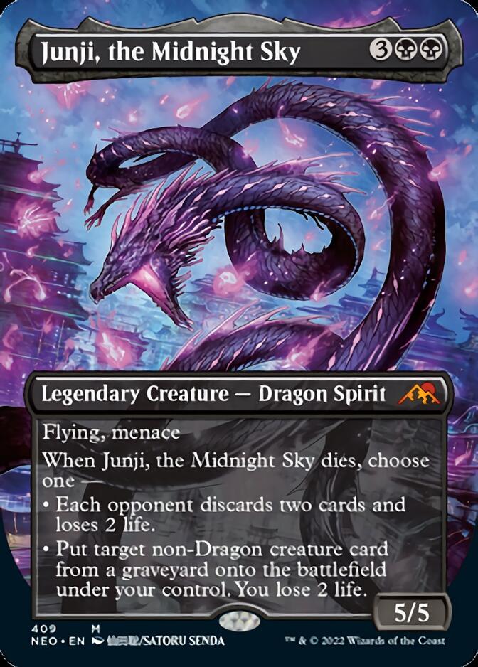 Junji, the Midnight Sky (Borderless Alternate Art) [Kamigawa: Neon Dynasty] | Exor Games Bridgewater