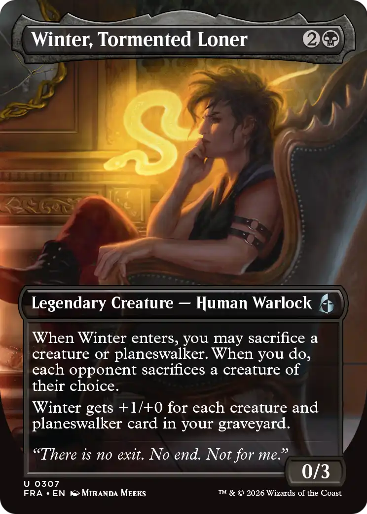 Winter, Tormented Loner (Borderless) [Reality Fracture] | Exor Games Bridgewater