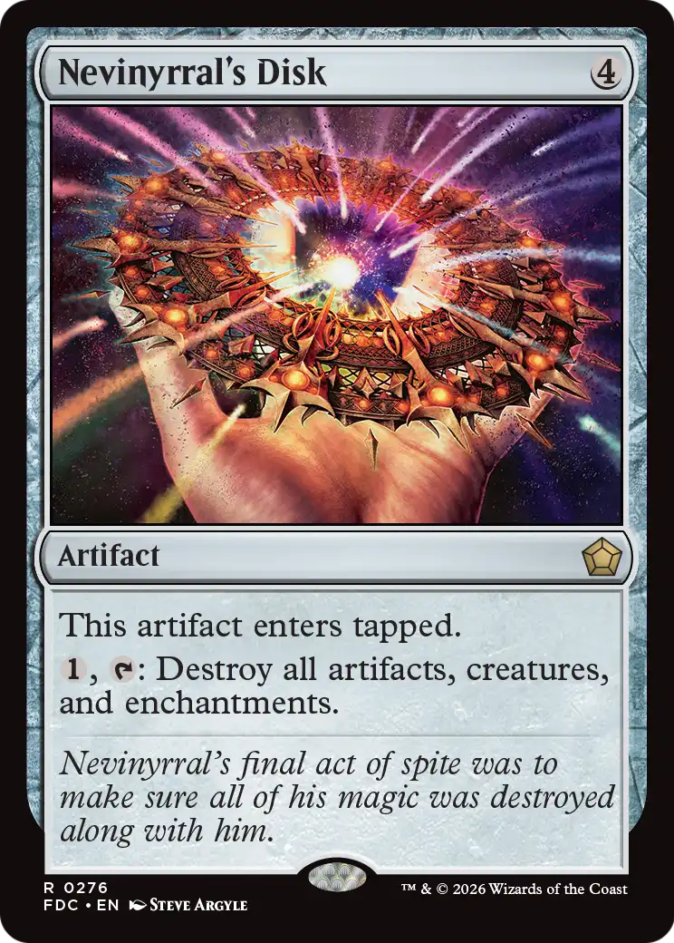 Nevinyrral's Disk [Foundations Commander] | Exor Games Bridgewater