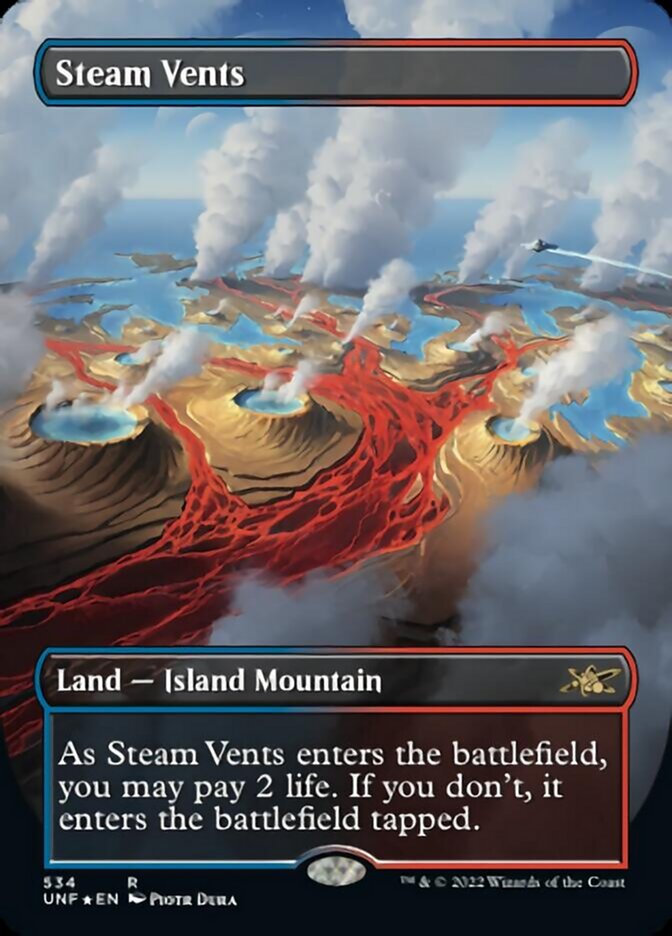 Steam Vents (Borderless) (Galaxy Foil) [Unfinity] | Exor Games Bridgewater
