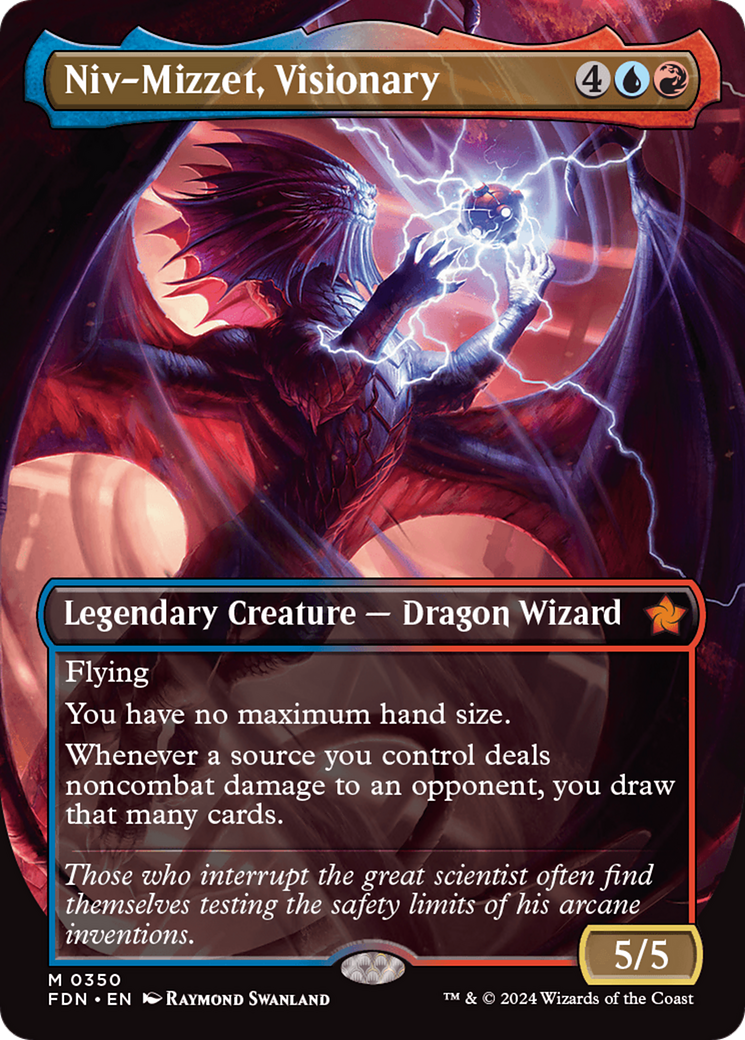 Niv-Mizzet, Visionary (Borderless) [Foundations] | Exor Games Bridgewater