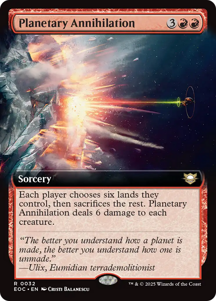 Planetary Annihilation (Extended Art) [Edge of Eternities Commander] | Exor Games Bridgewater