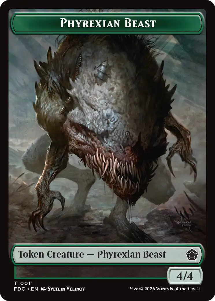 Thopter // Phyrexian Germ Double-Sided Token [Foundations Commander Tokens] | Exor Games Bridgewater