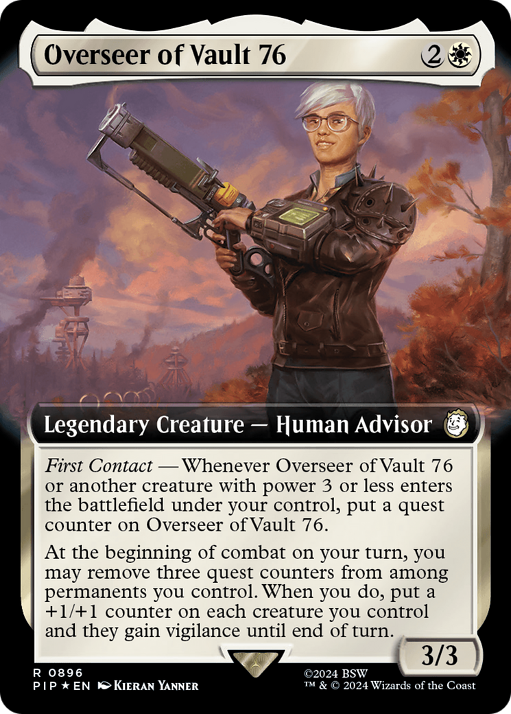 Overseer of Vault 76 (Extended Art) (Surge Foil) [Fallout] | Exor Games Bridgewater