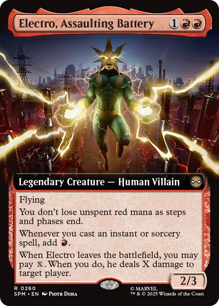 Electro, Assaulting Battery (Extended Art) [Marvel's Spider-Man] | Exor Games Bridgewater