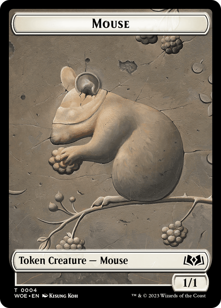 Mouse // Food (0010) Double-Sided Token [Wilds of Eldraine Tokens] | Exor Games Bridgewater