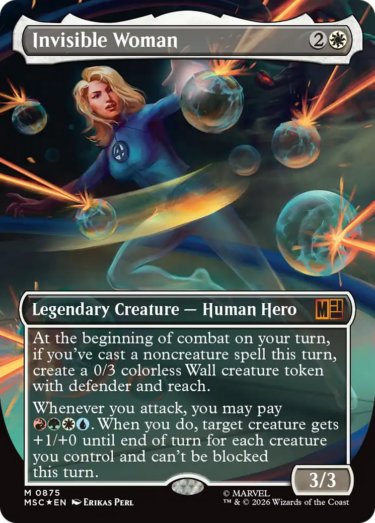 Invisible Woman (Borderless) (Surge Foil) [Marvel Super Heroes Commander] | Exor Games Bridgewater