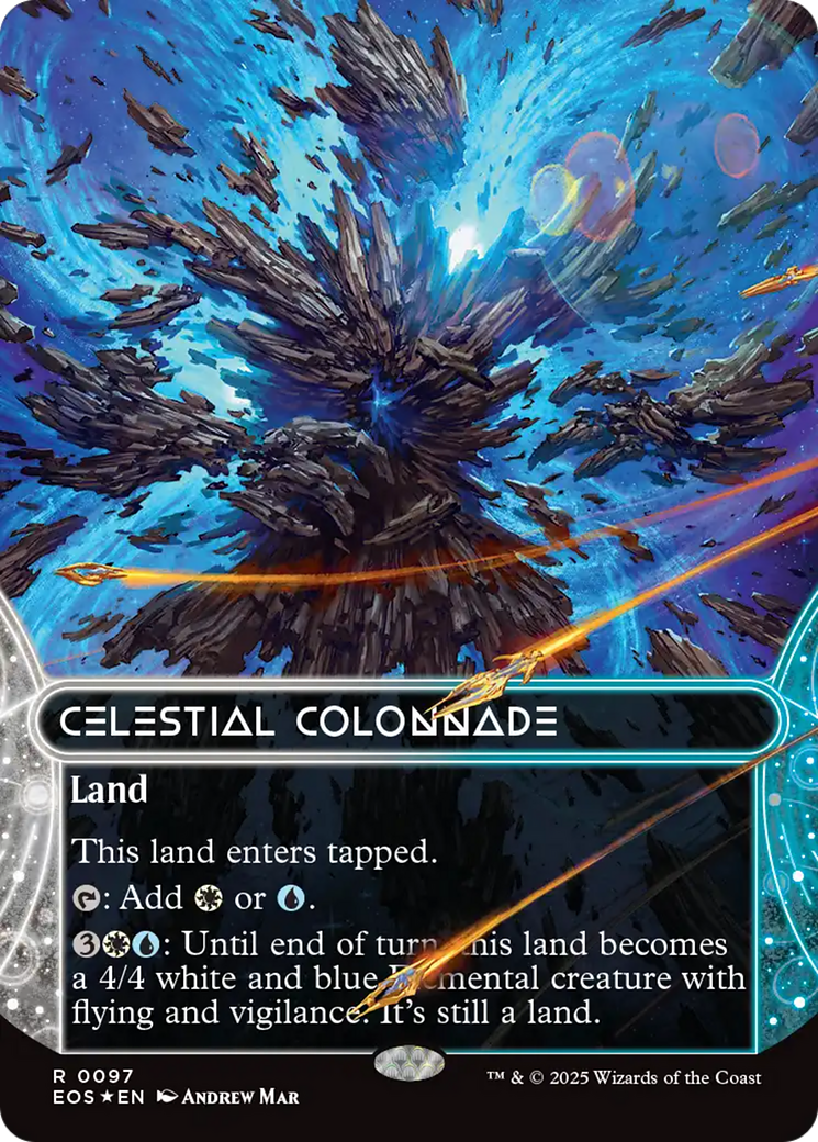 Celestial Colonnade (0097) (Borderless) (Galaxy Foil) [Edge of Eternities: Stellar Sights] | Exor Games Bridgewater
